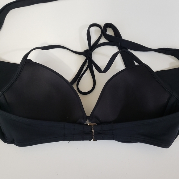 Victoria's Secret Swim The Wrap Halter Bikini Top Black 32D - Picture 6 of 9